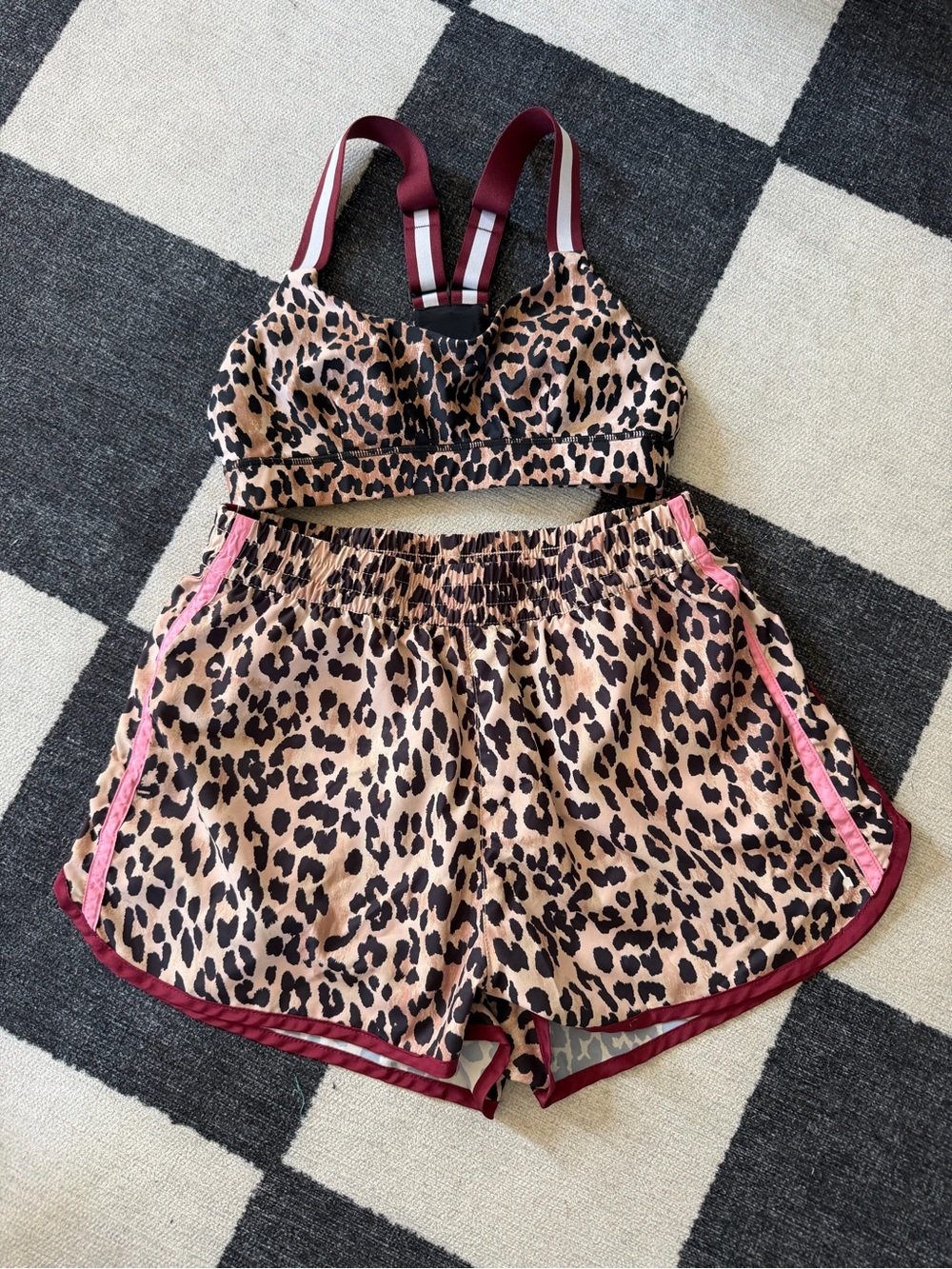 The Upside Set Leopard Print Bralette & Shorts Set